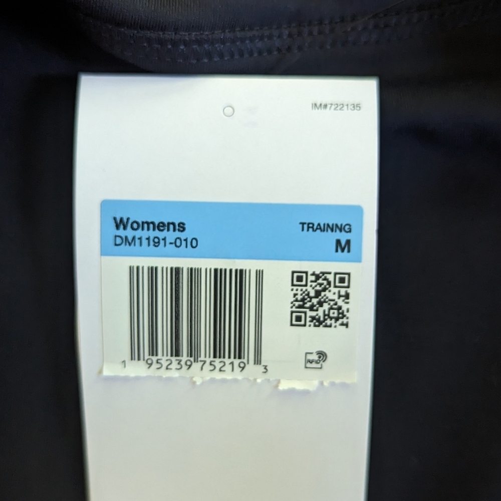 NWT Nike Full Length Training Pant Black Wide Leg Women Size Medium - Picture 6 of 8